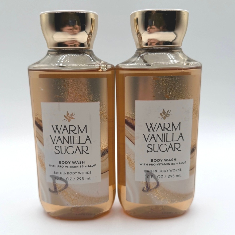 Lot of 2x Bath & Body Works Warm Vanilla Sugar Body Wash‎ 10 fl oz Brand New